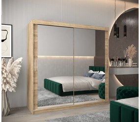 Ruhásszekrény 200 cm Toki 3 (szonoma tölgy + szonoma tölgy). 1065110