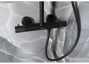 Sapho - SOLARIS matt fekete zuhanyszett csapteleppel