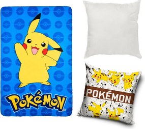 Pokémon Wave PikaPal polár takaró, párnahuzat és párna szett 3 db-os