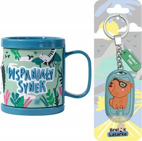 Ajándék Szett Baba Fiú Ajándék Gyereknapi Bögre Kulcstartó