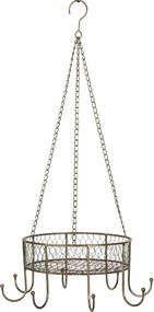 Akasztós Kosár akasztókkal arany átm. 26cm