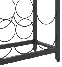 fekete kovácsoltvas bortartó 27 palackhoz 34 x 18 x 100 cm