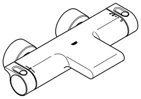 GROHE 34174001 - Termosztátos kádcsaptelep GROHTHERM 2000 172 mm fényes króm