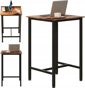 Konyhai Bárasztal Négyzet Alakú Konyhába Nappaliba Vintage Loft 90 CM