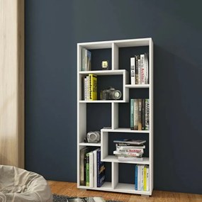 Polcos tároló könyvespolc 120x20x60cm fehér KH15-2