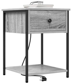 Éjjeliszekrény 2 pcs Szürke sonoma 42 x 41 x 56 cm Faanyag