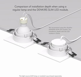Rodvig series recessed ceiling downlight — DK/EU-3071-WH