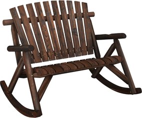 vidaXL 2 személyes tömör lucfenyő kerti hintapad 123 x 96 x 102 cm