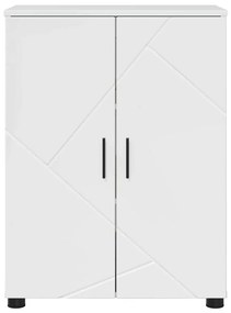 Fürdőszoba Székény Magasfényű fehér 60 x 35 x 80 cm Faanyag