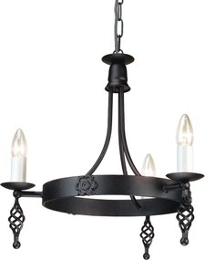Elstead Lighting BELFRY BY3-BLACK Csillár 3x60W/E14
