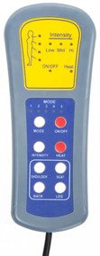 sötétszürke szövet elektromos masszázsfotel
