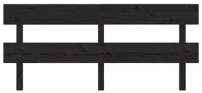 fekete tömör fenyőfa ágy fejtámla184x3x81 cm