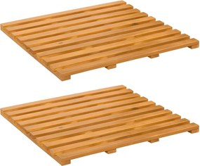 vidaXL Fürdőszoba szőnyeg Egyszínű Barna 100 x 53 cm faszínű