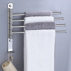 Törülközőtartó, ezüst, HOLDER