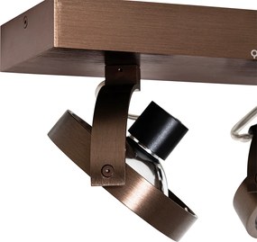 Design spotlámpa sötét bronz 2-lámpás forgatható és dönthető - Go