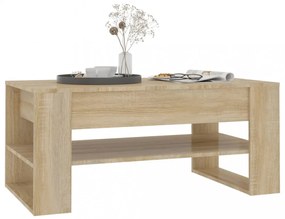 sonoma tölgy színű szerelt fa dohányzóasztal 102x55x45 cm