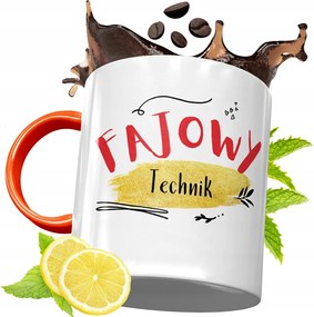 Narancssárga Bögre Technikus Ajándék fényképes nyomtatással