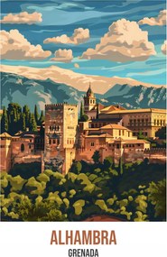 Poszter 68x98cm Alhambra