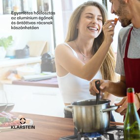 Klarstein Ignito Domino, gázfőzőlap, 2 Sabaf égő, rozsdamentes acél, ezüst