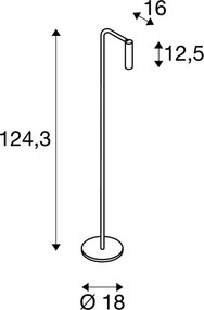 SLV KARPO 1001462 Állólámpa 1x6.2W/LED 3000K 430LM IP20