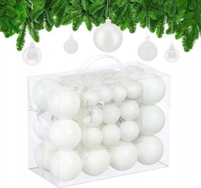 Karácsonyfadísz fehér 50 db Relaxdays