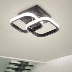 DOMENOLED 305 KWADRAT Modern LED Mennyezeti Lámpa Fekete LED IP20