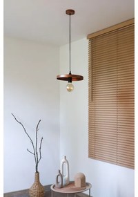 Duolla - Kábeles függőlámpa IRONLINE 1xE27/15W/230V átm. 30 cm réz/fekete