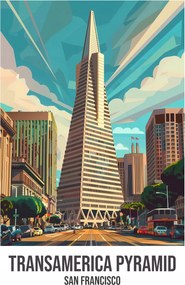 Poszter 59,4x84,1cm Transamerica Pyramid