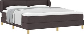 vidaXL Boxrugós ágy matracmal Sötét Barna 180 x 200 cm szövet