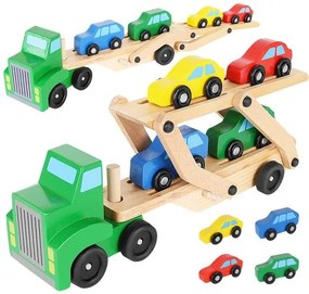 Wooden truck - trailer + set of cars 22698