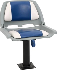 vidaXL 2 részes kék és fehér összecsukható hajóülés 48x51x41 cm