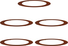 vidaXL Alkalmas lapos fa gyűrűkhez 5 pcs Barna Ø90 / 120 cm