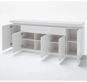 Ocean polcos-fiókos komód lakkozott MDF LED világítással 200 cm