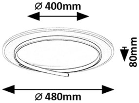 Rabalux 71366 - NILOO LED mennyezeti lámpatest LED/40W/230V 4000K