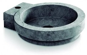 Bathco 00339 - Ráépíthető mosdó ICONO 40x45 cm kő/szürke