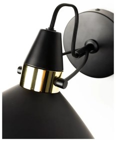 Fekete fali lámpa Jona – White Label