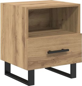 vidaXL Éjjeliszekrény fiókkal Artisan tölgy 40 x 35 x 47,5 cm Faanyag