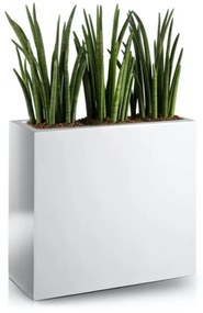 PX B Szögletes Üvegszálas Elegáns Kaspó - fehér