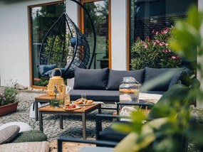 Szürke függőszék KOKON állvánnyal