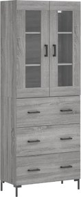 vidaXL szürke sonoma szerelt fa magasszekrény 69,5 x 34 x 180 cm