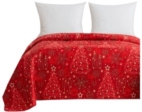 Ágytakaró CHRISTMAS MAGIC, piros Méret: 200 x 220 cm