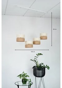 Brilagi - ROYAL YUTE lógólámpa 4xE27/15W/230V bézs/krém/fehér