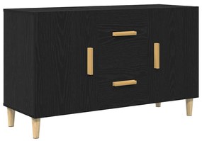 fekete tölgy szerelt fa tálalószekrény 100 x 36 x 60 cm