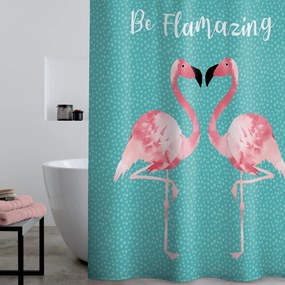 Zuhanyfüggöny 180x180 cm Flamingo - Catherine Lansfield