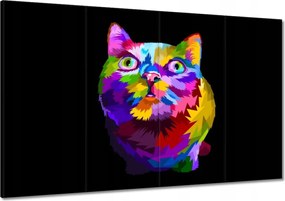 Festmények 120x80 Absztrakt macska