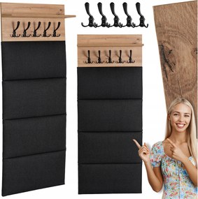 Ruhaakasztó Kárpitozott Falpanel Előszobába Modena tölgy