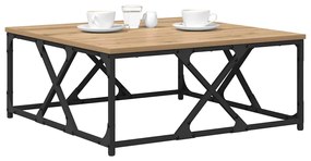 Dohányzóasztal kézműves tölgy 70 x 70 x 30 cm Faanyag