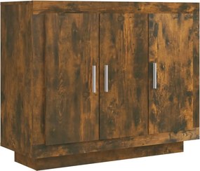 vidaXL füstös tölgy színű szerelt fa tálalószekrény 92x35x75 cm