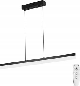 Mennyezeti Lámpa modern függeszték Led Csillár Távirányító 30W 80cm fekete az asztal felett