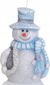 Karácsonyi gyertya Hóember 125mm, Dekoratív, Illatmentes Xmas